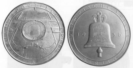 Olympic Stadium Meissen Medal 1936 Berlin